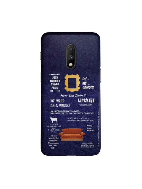 

macmerise Blue & White Friends Essentials Sublime OnePlus 7 Back Case