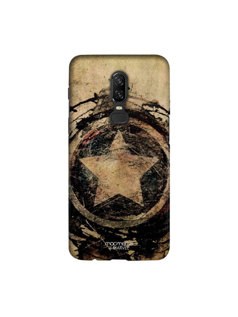 

macmerise Beige & Black Marvel Comics Symbolic Captain Shield Sublime OnePlus 6 Case