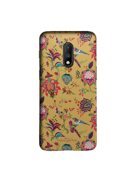 

macmerise Mustard Yellow & Pink Payal Singhal Chidiya Sublime OnePlus 7 Back Case