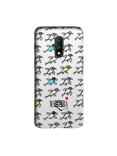 

macmerise White & Black Masaba Bird Print Sublime OnePlus 7 Pro Back Case