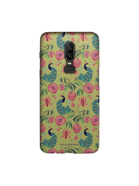 

macmerise Olive Green & Pink Payal Singhal Anaar & Mor Sublime OnePlus 6 Back Case