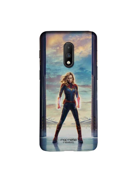 

macmerise Blue & Red Marvel Comics Captain Marvel Poster Sublime OnePlus 7 Back Case
