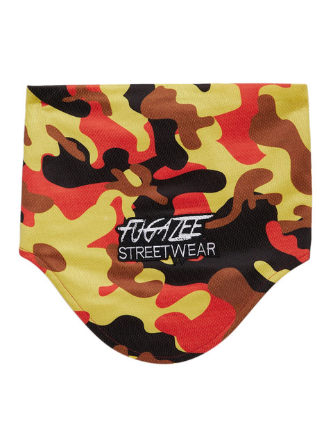 

FUGAZEE Men Yellow Camouflage Printed 2-Ply Reusable Cloth Masks