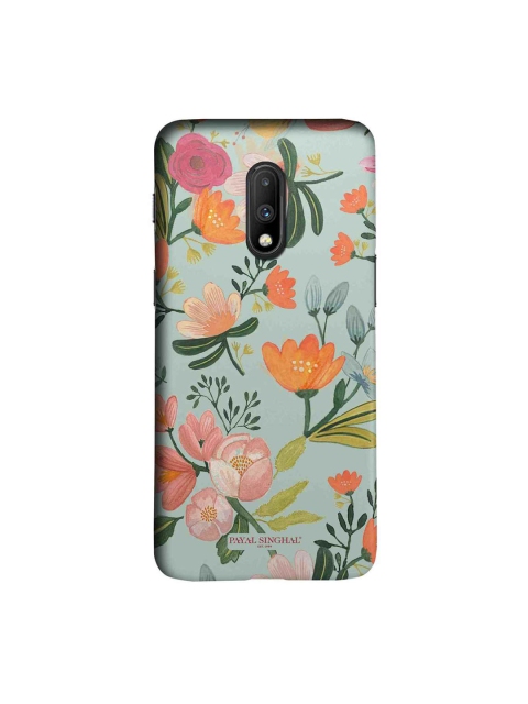 

macmerise Blue & Orange Payal Singhal Aqua Handpainted Flower Sublime OnePlus 7 Case