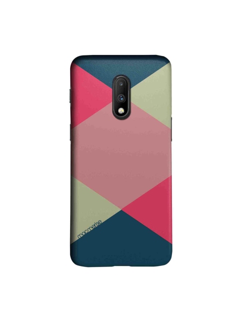 

macmerise Pink & Teal Blue Criss Cross OnePlus 7 Back Case