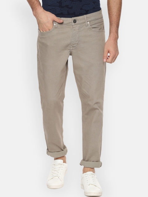 

Louis Philippe Jeans Men Beige Slim Fit Mid-Rise Clean Look Stretchable Jeans