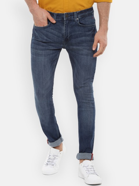 

Louis Philippe Jeans Men Blue Slim Fit Mid-Rise Clean Look Stretchable Jeans
