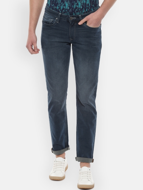 

Louis Philippe Jeans Men Blue Slim Fit Mid-Rise Clean Look Stretchable Jeans