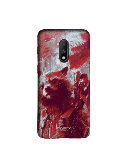 

macmerise Red & Grey Marvel Comics Charcoal Art Rocket Sublime OnePlus 7 Back Cover