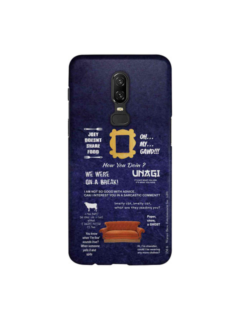 

macmerise Blue & White Friends Essentials Sublime OnePlus 6 Back Case