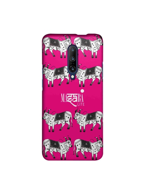 

macmerise Pink & White Masaba Cow Print Lite Sublime OnePlus 7 Pro Back Cover
