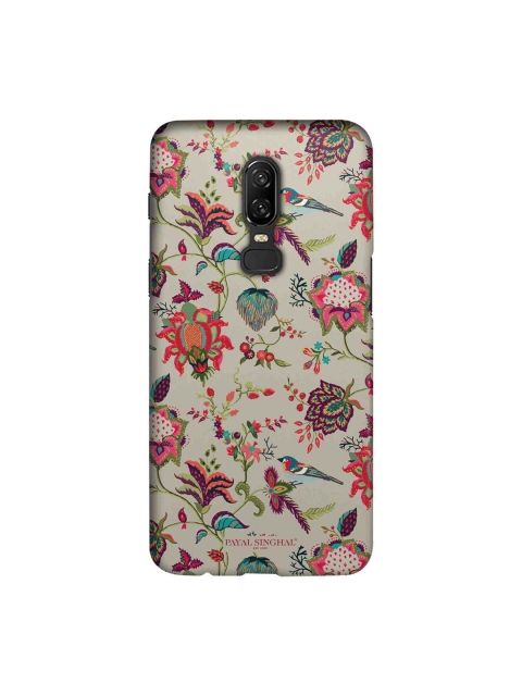

macmerise Beige & Red Payal Singhal Chidiya Sublime OnePlus 6 Back Case