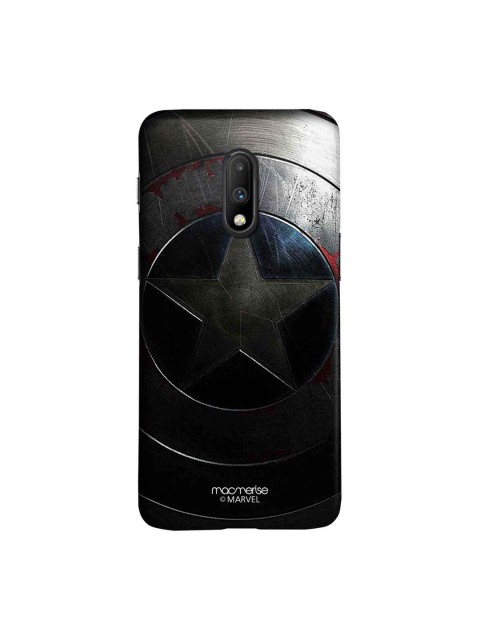 

macmerise Grey & Black Marvel Comics Rusted Captains Shield Sublime OnePlus 7 Back Case