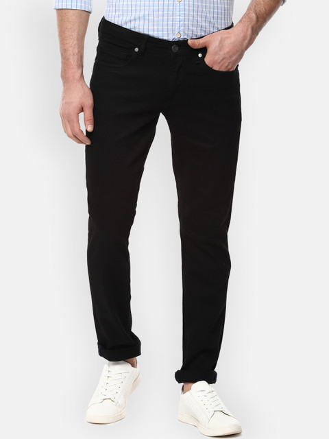 

Louis Philippe Jeans Men Black Skinny Fit Mid-Rise Clean Look Stretchable Jeans