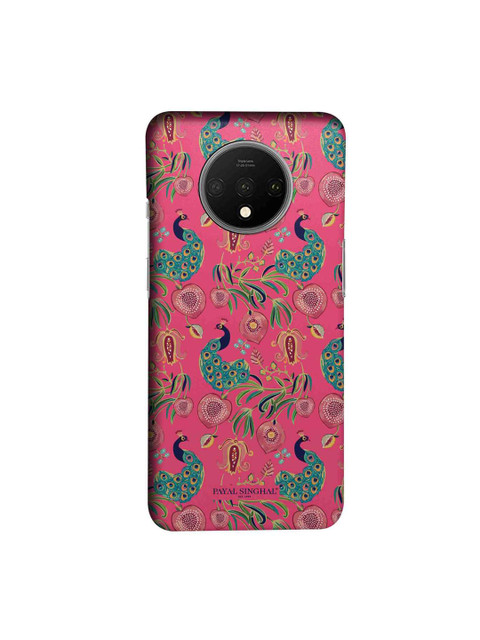 

macmerise Pink & Green Payal Singhal Aar & Mor Pink Sublime OnePlus 7T Back Cover