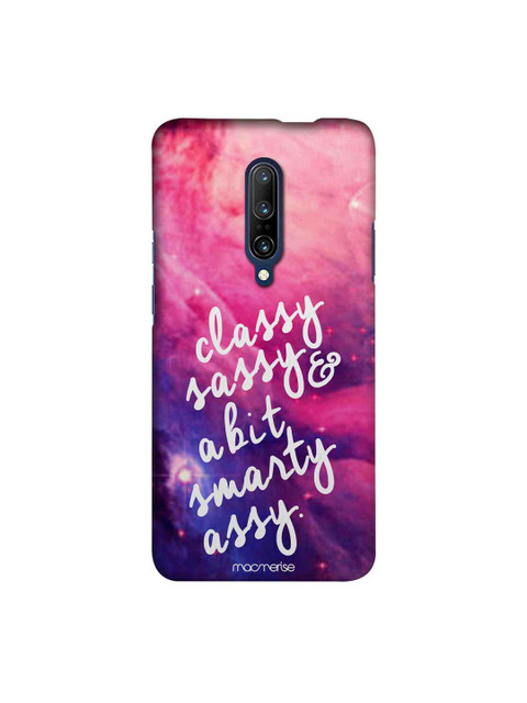 

macmerise Pink & White Smarty Assy OnePlus 7 Pro Back Case