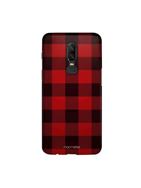 

macmerise Red & Black Checkmate Sublime OnePlus 6 Back Case, Multi