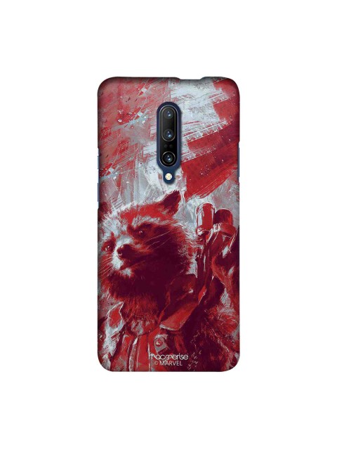 

macmerise Red & Grey Marvel Comics Charcoal Art Rocket Sublime OnePlus 7 Pro Case