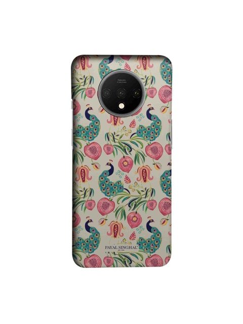

macmerise Beige & Green Payal Singhal Aar & Mor Sublime OnePlus 7T Back Cover