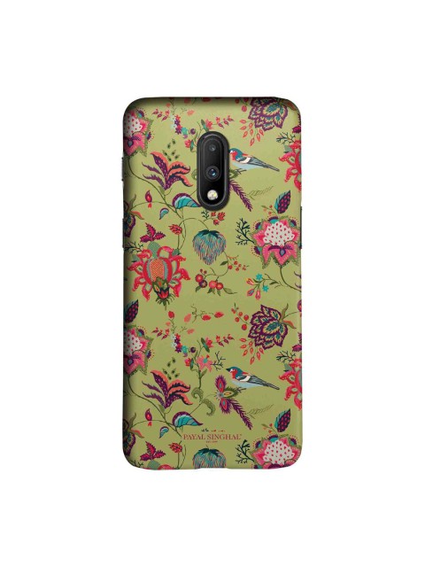 

macmerise Olive Green & Pink Payal Singhal Chidiya Sublime OnePlus 7 Back Cover