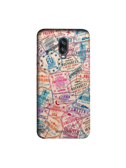 

macmerise Beige & Blue Immigration Stamps Sublime OnePlus 6T Back Case