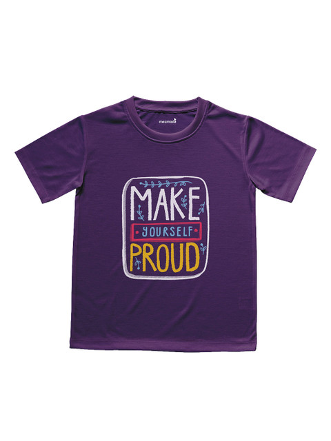 

mezmoda Boys Violet Printed Round Neck T-shirt