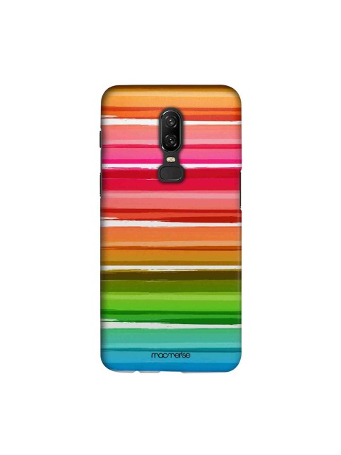 

macmerise Multicoloured Colourful Brush Strokes Sublime OnePlus 6 Back Cover, Pink