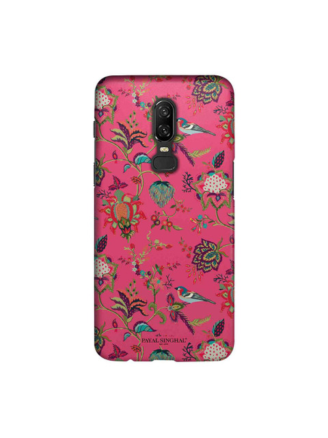 

macmerise Pink & Green Payal Singhal Chidiya Sublime OnePlus 6 Back Case