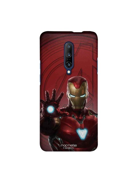 

macmerise Red & Gold-Toned Marvel Comics Iron Man Mark L Armor Sublime OnePlus 7 Pro Back Case
