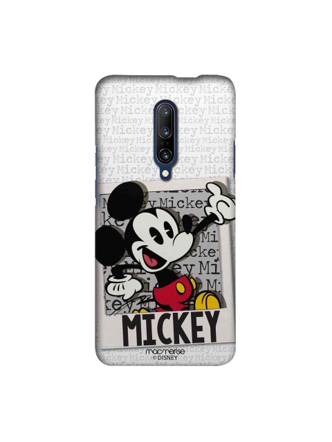 macmerise White & Black DisneyHello Mr Mickey Sublime OnePlus 7 Pro Back Cover
