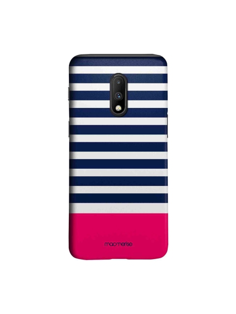 

macmerise Navy Blue & White Simply Stripes Sublime OnePlus 7 Case