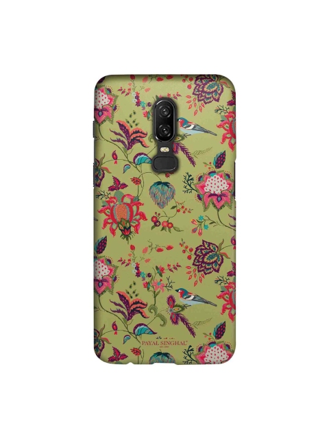 

macmerise Olive Green & Pink Payal Singhal Chidiya Sublime OnePlus 6 Back Case