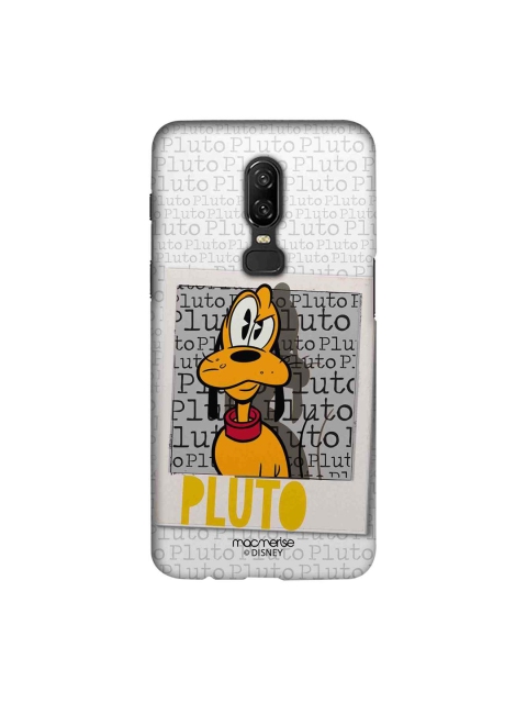 

macmerise Grey & Yellow Disney Hello Mr Pluto Sublime OnePlus 6 Back Case