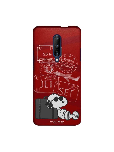 

macmerise Red & White Peanuts Jet Set Go Sublime OnePlus 7 Pro Back Case