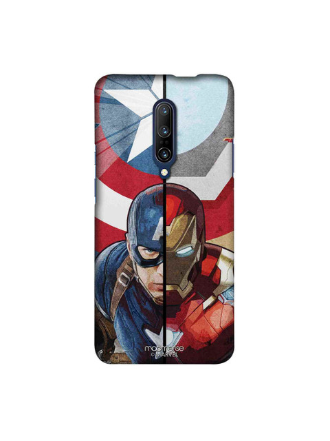 

macmerise Red & Blue Marvel Comics Man vs Machine Sublime OnePlus 7 Pro Case