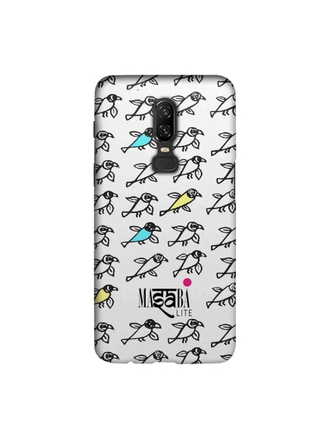 

macmerise White & Black Masaba Bird Print Sublime OnePlus 6 Back Case