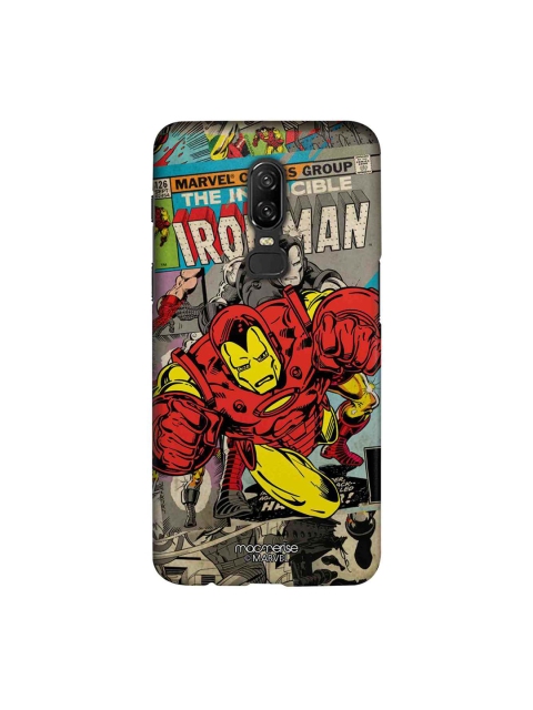 

macmerise Grey & Red Marvel Comics Ironman Sublime OnePlus 6 Back Case