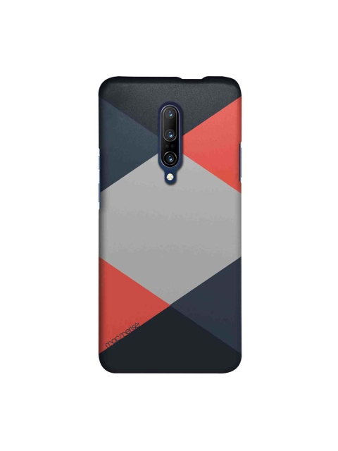

macmerise Black & Coral-Coloured Criss Cross OnePlus 7 Pro Back Case