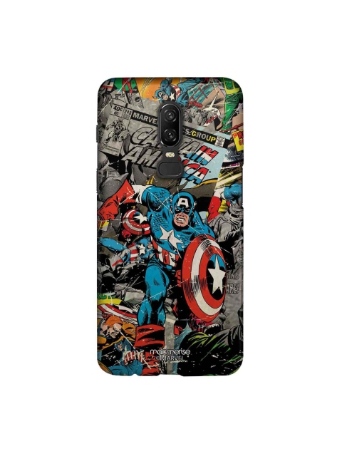 

macmerise Grey & Red Marvel Comics Captain America Sublime OnePlus 6 Back Case