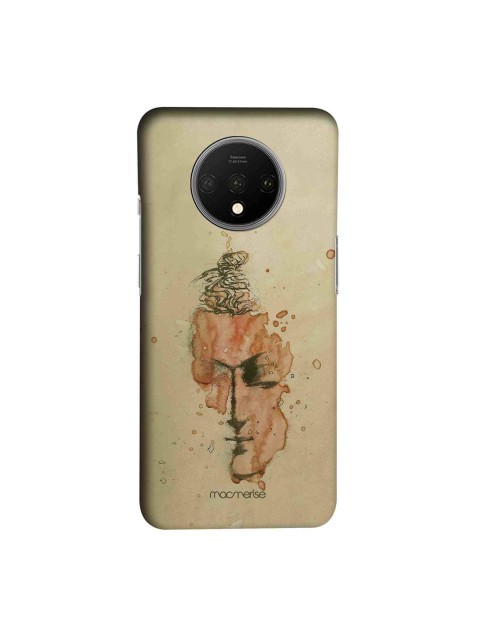 macmerise Beige & Brown Buddha Droplets Sublime OnePlus 7T Back Case, Multi