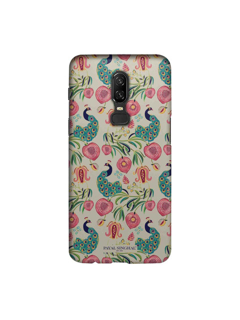 

macmerise Beige & Pink Payal Singhal Anaar & Mor Sublime OnePlus 6 Back Case