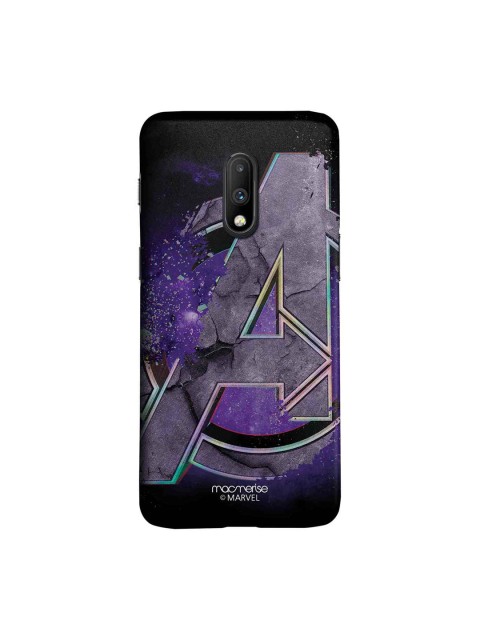 

macmerise Black & Purple Marvel ComicsEndgame Logo Sublime OnePlus 7 Back Cover