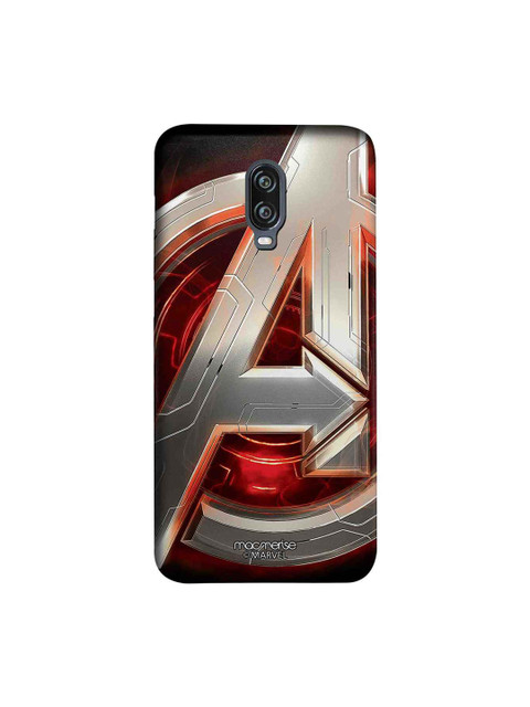

macmerise Grey & Red Marvel Comics Avengers Version 2 Sublime OnePlus 6T Back Case