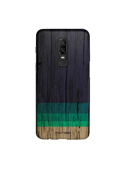 

macmerise Blue & Grey Wood Stripes Sublime OnePlus 6 Back Case