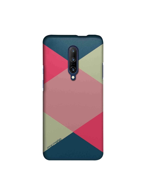 

macmerise Pink & Teal Blue Criss Cross OnePlus 7 Pro Back Case