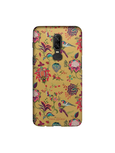 

macmerise Mustard Yellow & Pink Payal Singhal Chidiya Sublime OnePlus 6 Back Case