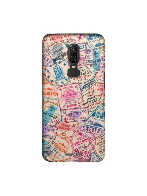 

macmerise Beige & Blue Immigration Stamps Illustration Sublime Oneplus 6 Case