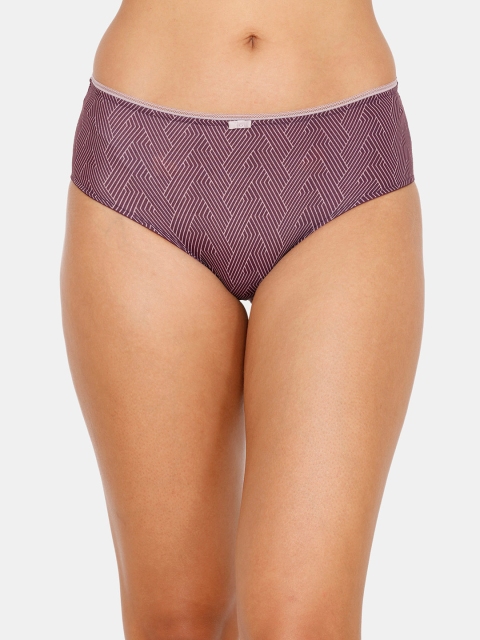 

Zivame Women Purple Printed Hipster Briefs ZI2456FASHEPURP