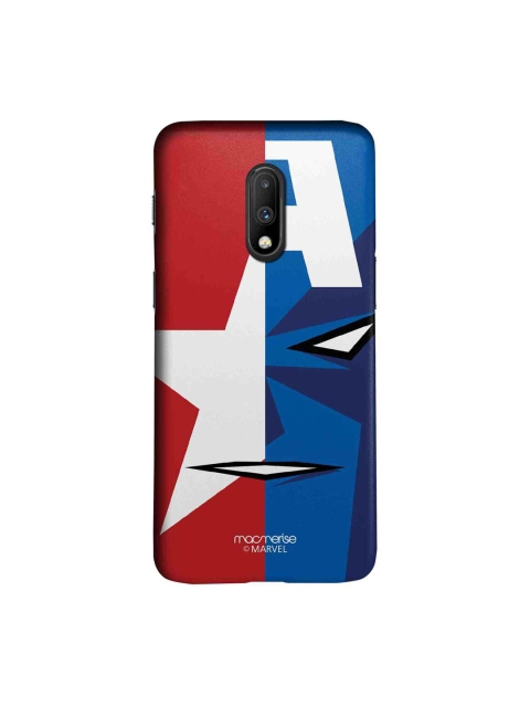 

macmerise Red & Blue Marvel Comics Face Focus Captain America Sublime OnePlus 7 Back Cover
