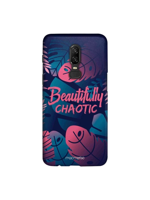 

macmerise Teal Blue & Pink Beautifully Chaotic Sublime OnePlus 6 Back Cover